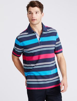 Big & Tall Pure Cotton Striped Polo Shirt